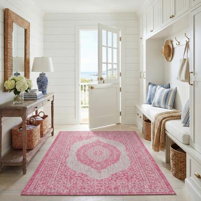SAFAVIEH Courtyard Hedy Medallion Indoor/ Outdoor Waterproof Patio Backyard Rug