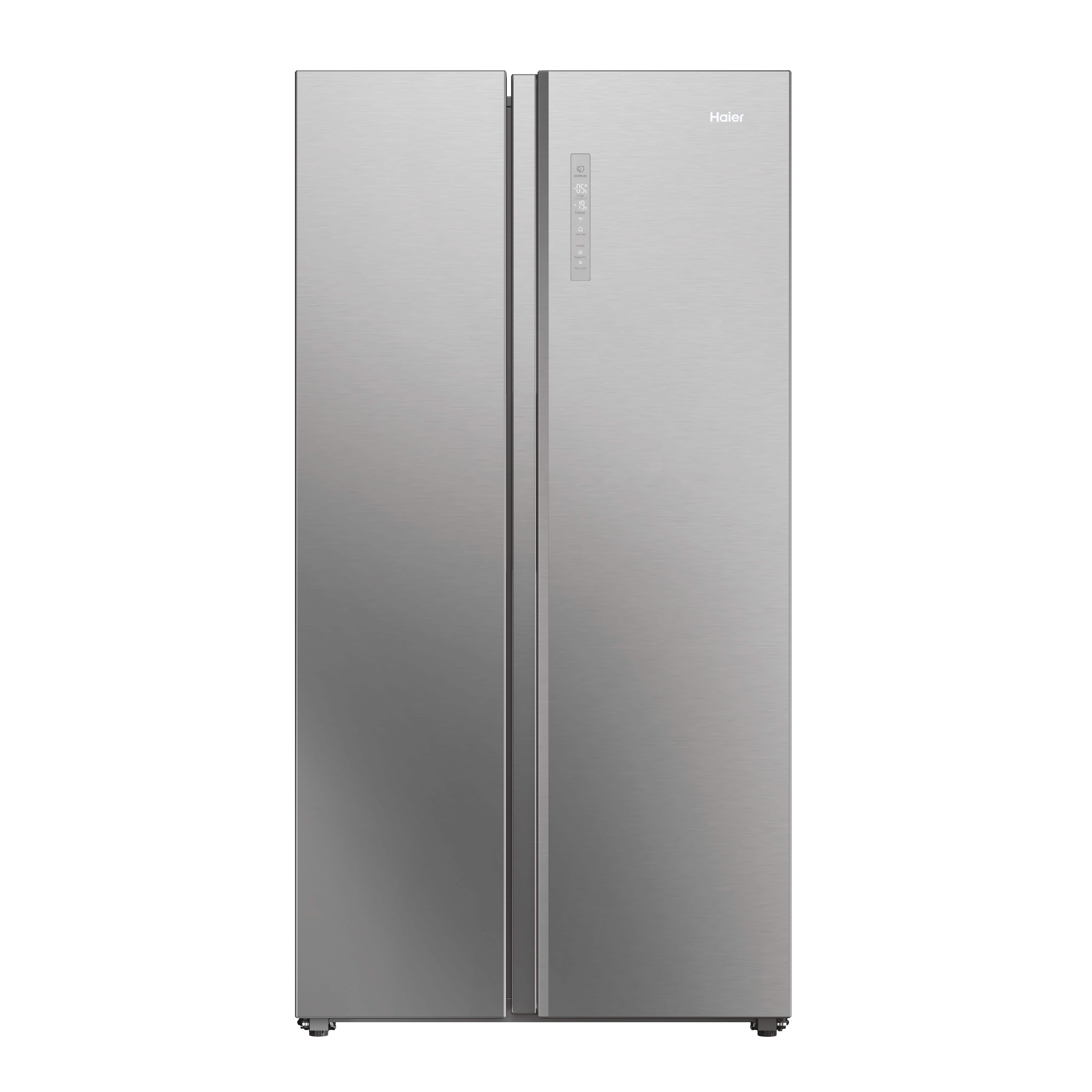 Haier HSW79F18ANMM Side-by-Side Kühl-/ Gefrierkombination 391 l / 220 l 143 kWh NoFrost 1775 mm x 726 mm (Platin, Edelstahl) 34005708