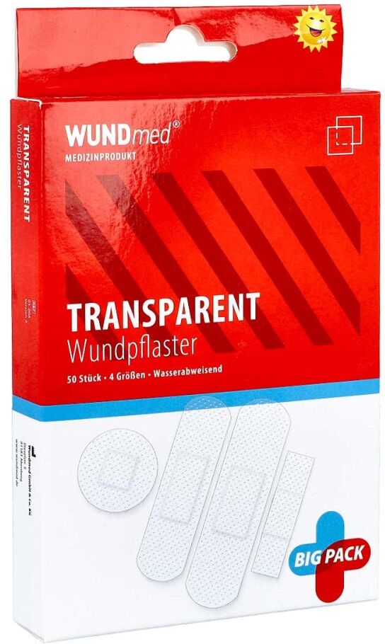 WUNDmed Pflaster transparent wasserfest 4 Grössen