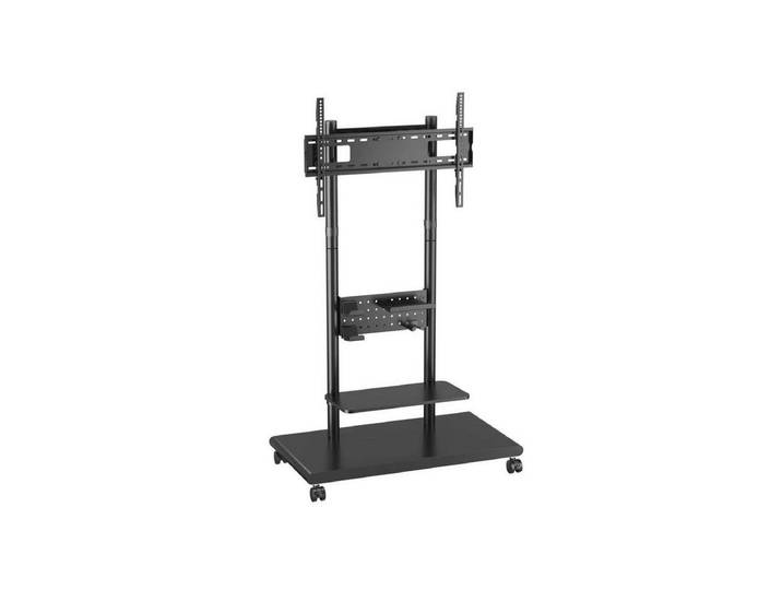 Equip TV-Standfuß Equip Mobiler TV-Trolley (50–90 Zoll) mit Stecktafel-Regal