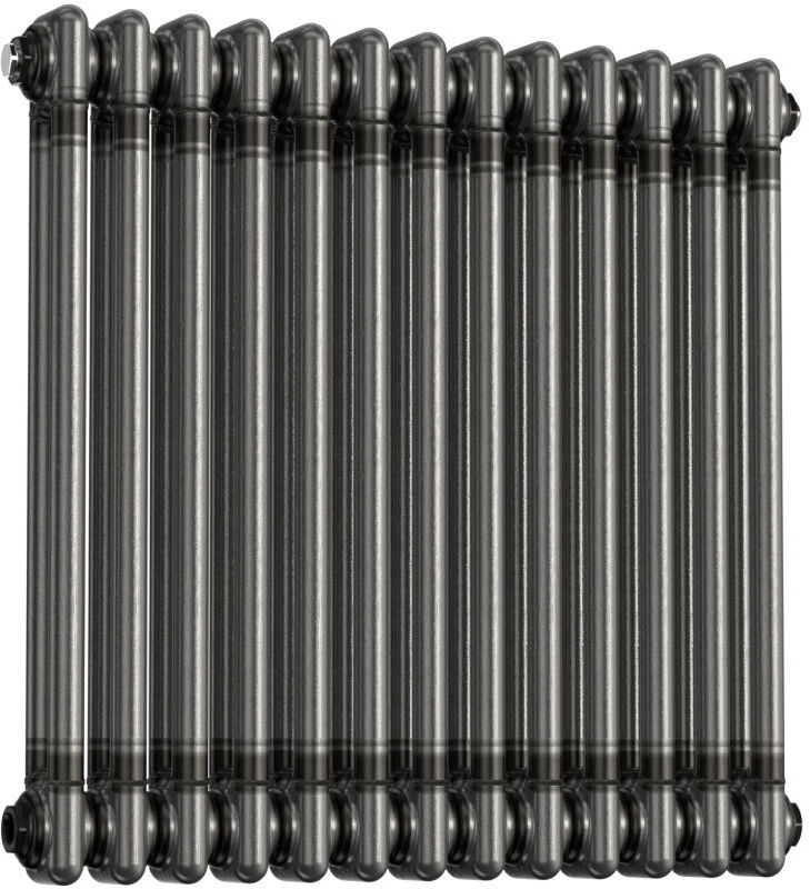 iBathUK Helena MKII Raw Metal 2 column radiator-Raw Metal Raw Metal 600cm H x 605cm W x 70cm D