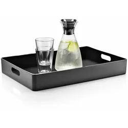 EVA SOLO Serviertablett, Tablett, Frühstückstablett, Edelstahl/Kunstoff, Schwarz, 567623