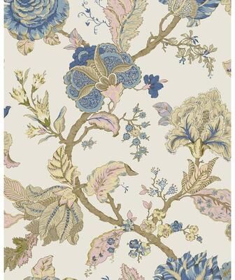 Seabrook Designs Lana Jacobean Pre-Pasted Wallpaper