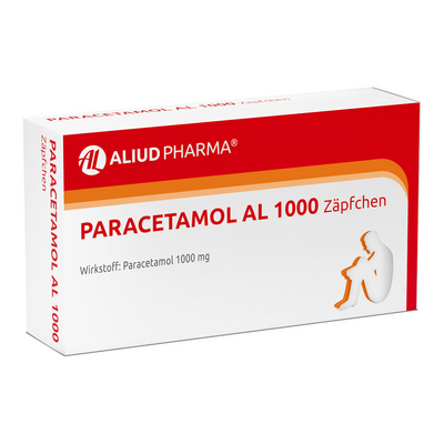 ALIUD Pharma GmbH Paracetamol AL 1000 Zäpfchen bei akuten Schmerzen und Fieber 10 St 07511910