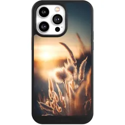 Nivocase Hülle für Apple iPhone 14 Pro Max Handyhülle NIVOcore Case Schwarz Natur Sonne Pampasgras (Apple iPhone 14 Pro Max), Smartphone Hülle, Schwarz