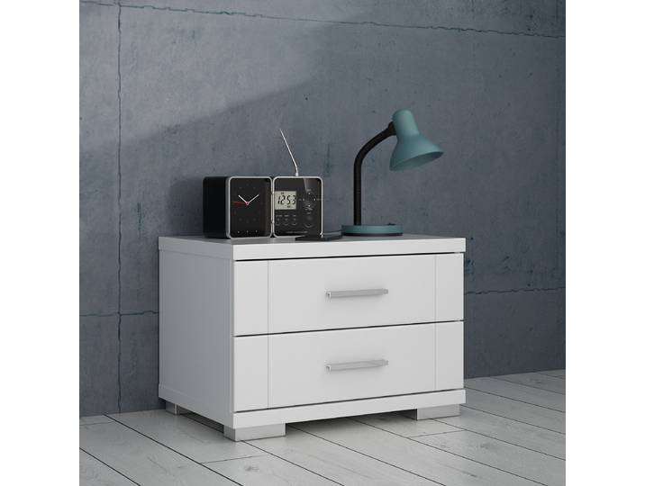 Table de chevet 60 x 42 x 42cm Blanc