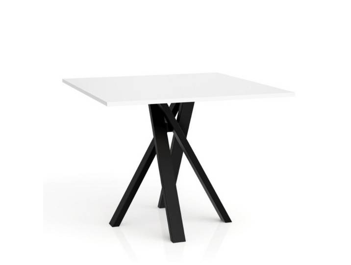 Sepro Meble Tisch Weiß IGO Quadratisch Metallgestell 80x80 cm, 80x76x80 cm, Esszimmer, Esstische