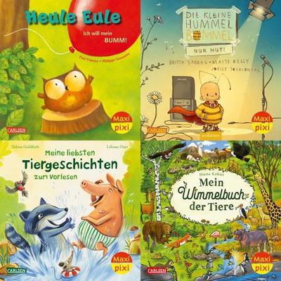 Maxi-Pixi-4er-Set 103: Bilderbuchspaß mit tollen Tieren (4x1 Exemplar), Set von , Carlsen, 978-3-551-03068-9