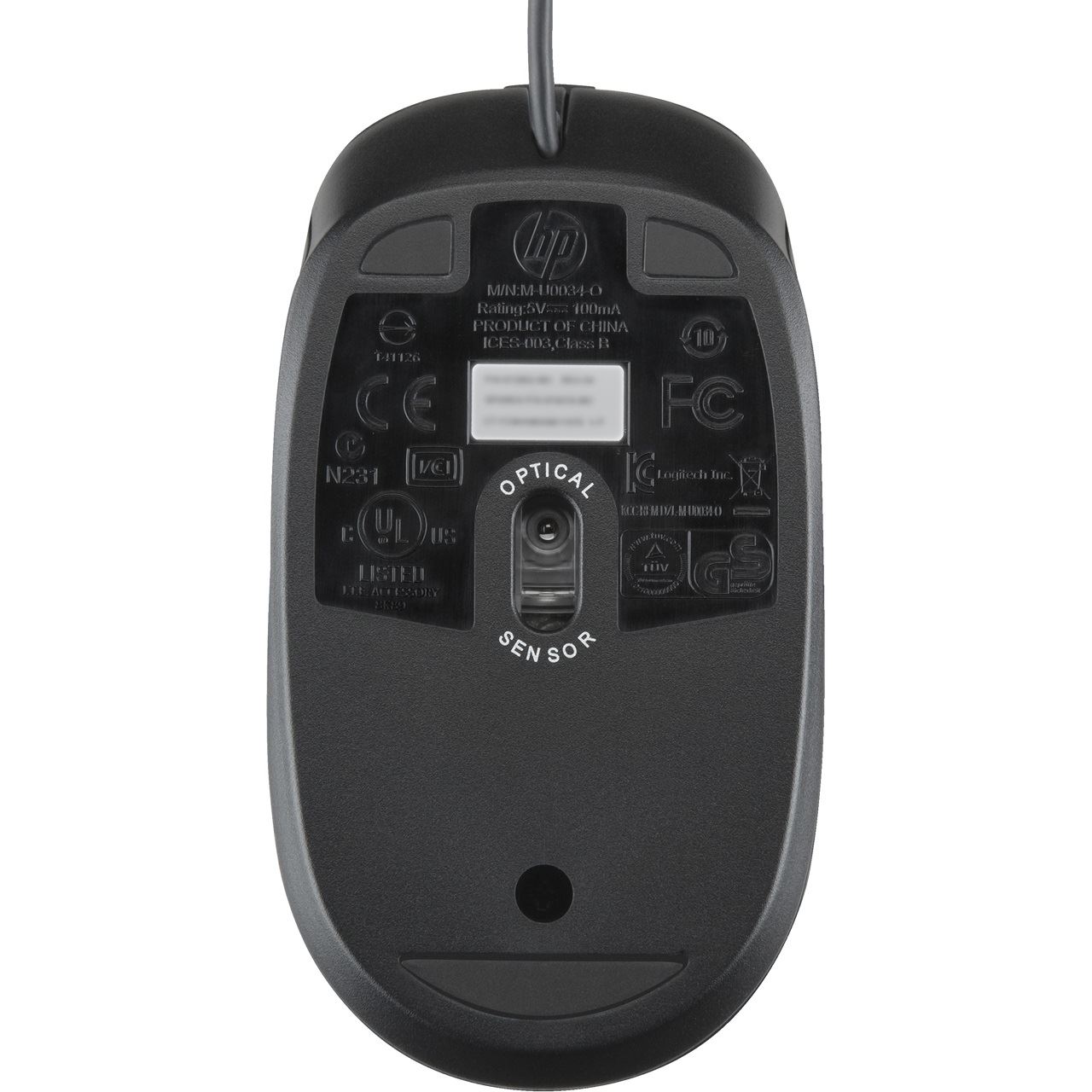 HP Optische 2,9m Maus USB schwarz (kabelgebunden)
