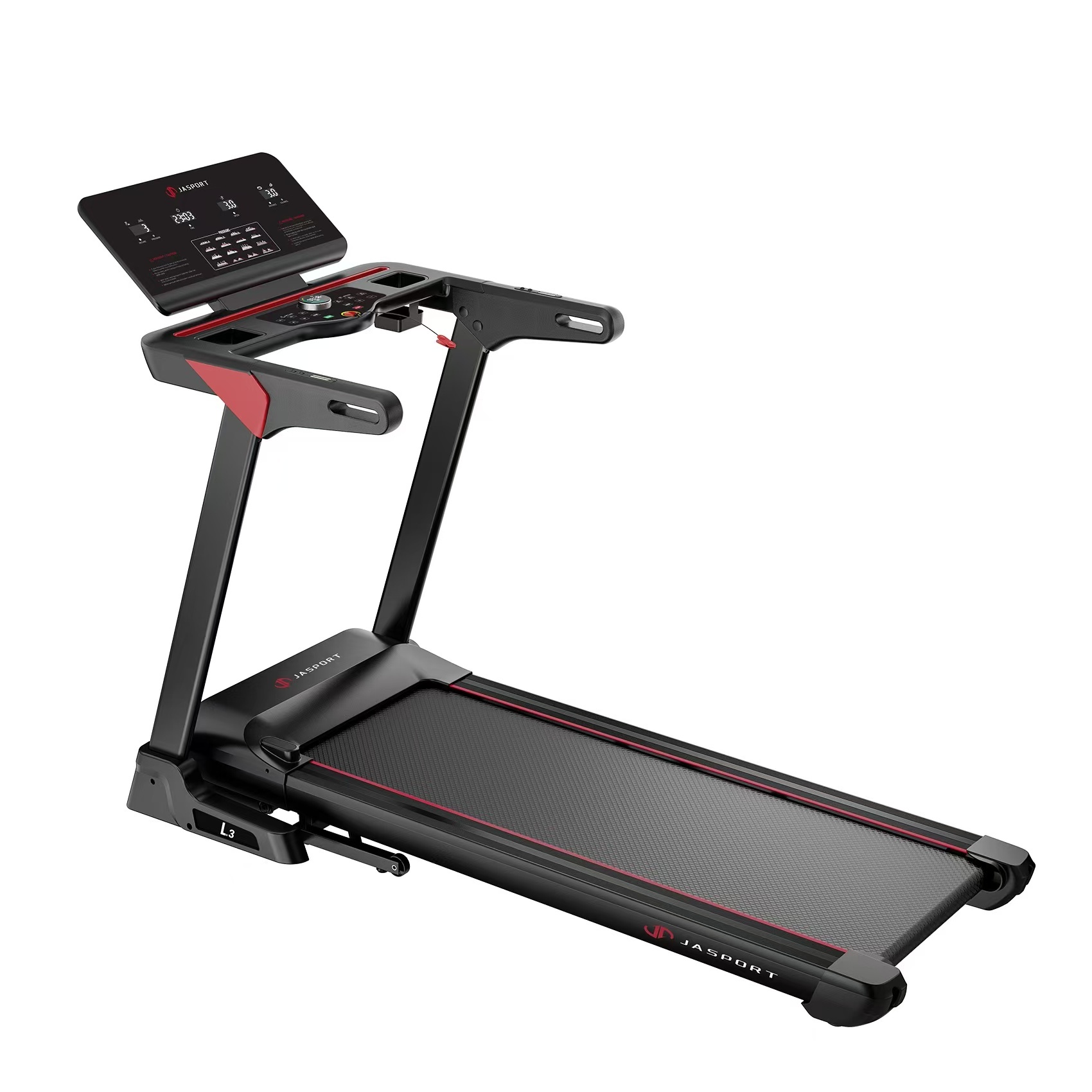 JASPORT L3 Laufband: Klappbar, leise, Bluetooth, 4PS, bis 20km/h, 18% Steigung, 1340x480mm Lauffläche, max. 120kg.