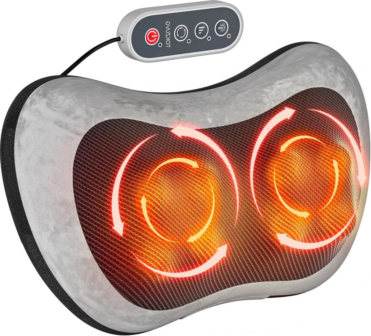 Shiatsu Rugmassager met Warmtefunctie, 8 Nodes en 3 Snelheden inclusief Afstandsbediening