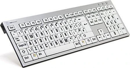 Logickeyboard Largeprint Slimline - Tastatur - Englisch (UK) - Weiss