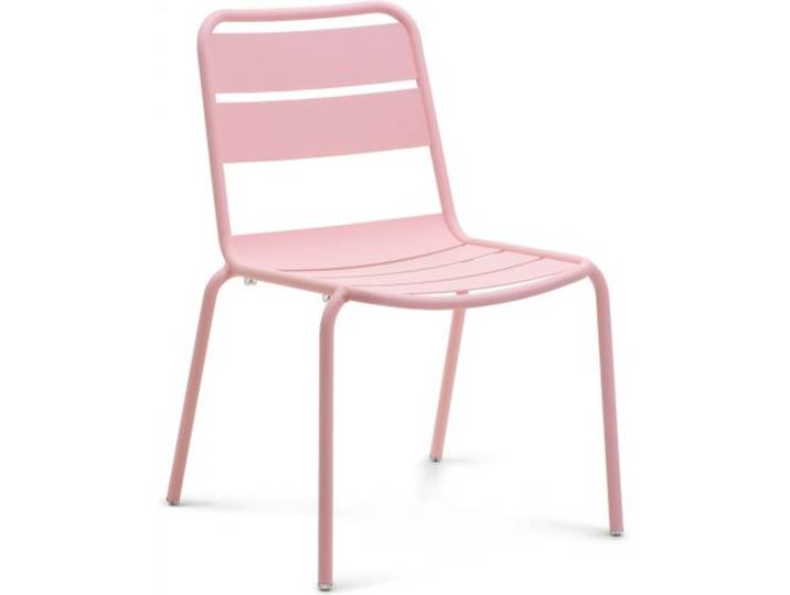 Stuhl Malaga Aluminium rosa 46x81x55 cm