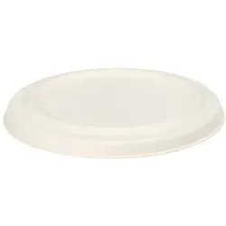 Papstar 400 Deckel für Suppenbecher, Zuckerrohr `pure` Ø 10 cm weiss