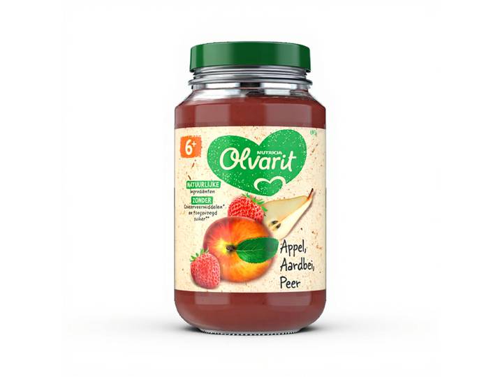OLVARIT Fruithapje Appel Aardbei Peer 6maanden+ 200 gr