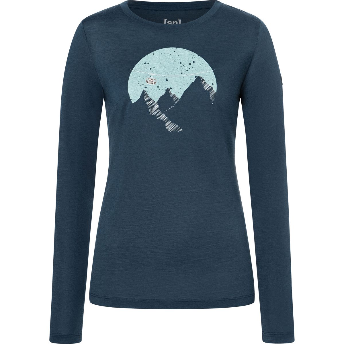 Super.Natural W Gondola LS blueberry/various (W55) S SNWP04046W55S
