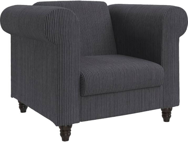 Fauteuil relax en tissu anthracite