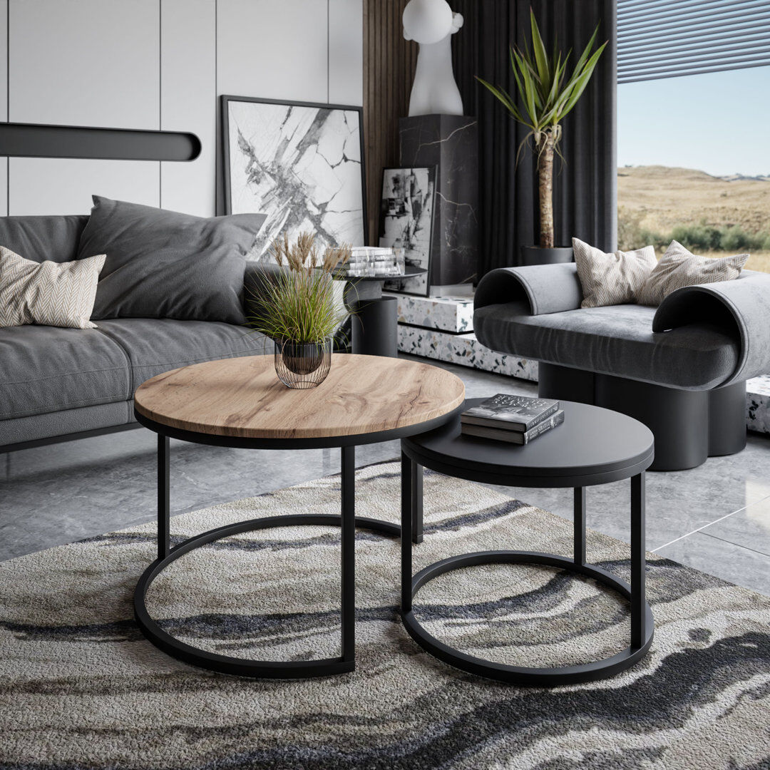 Borough Wharf Shivendra Frame Coffee Table Brown/Black
