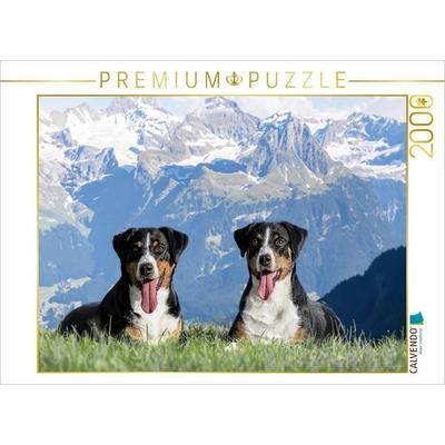 CALVENDO Puzzle Appenzeller Hündinnen in der Schweizer Heimat | 2000 Teile Lege-Größe 90x67cm Foto-Puzzle für glückliche Stunden