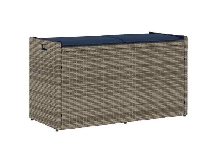 SALE 2025 Banc arrière-cour/Banc de rangement extérieur coussin - gris 100 cm résine tressée - 100x45x57 cm 12 6 Kg 2822