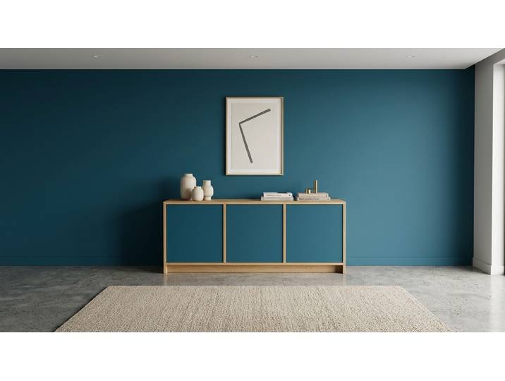 Blaues Sideboard von Pickawood Eiche Natur geölt