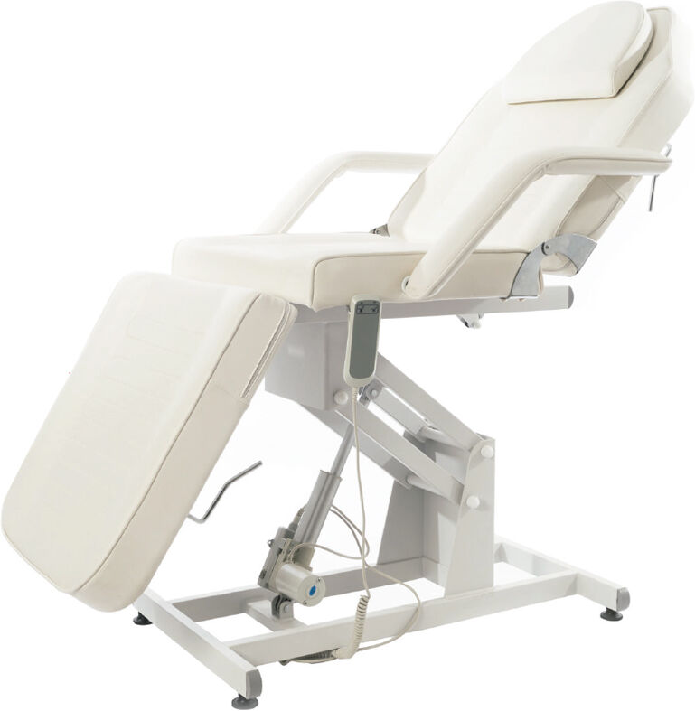 Cadeirão marquesa de estética Bucci: Elétrico com três corpos e regulação em altura, reposabrazos removíveis e buraco facial - OUTLET