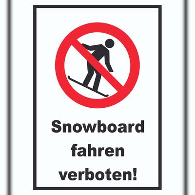 HB-Druck Snowboard fahren verboten Schild A6 (105x148mm)