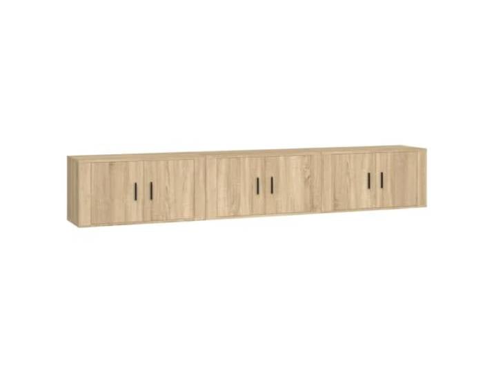 Helloshop26 TV-Schrank Wandschrank TV-Möbel Fernsehmöbel Klassisches Design Praktische Aufbewahrung 80 x 34,5 x 40 cm aus Holz Eiche Sonoma 02_0055342