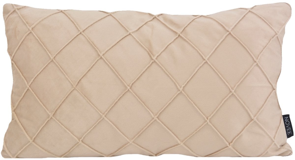 NOVÉE Sierkussen Velvet Cross Beige 30 x 50 cm Polyester