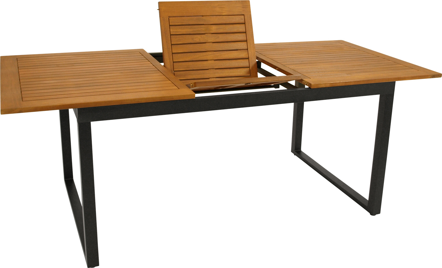 DEGAMO Gartentisch Ausziehtisch RIVELLO 150/200x90cm, Alu anthrazit + Akazie