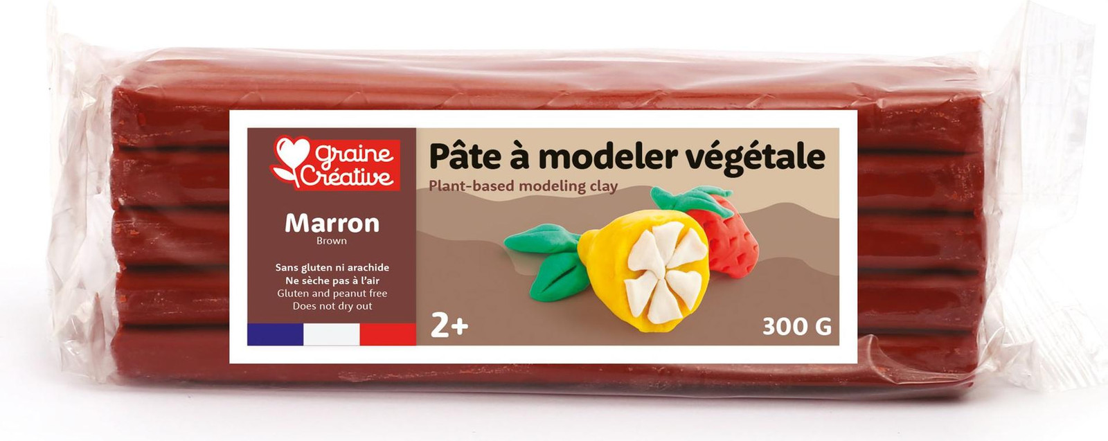 Graine Creative plantaardige klei, bruin, 300g