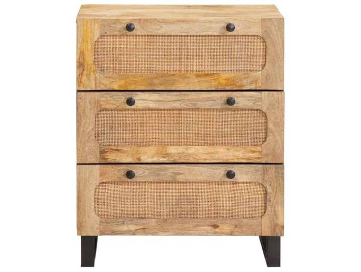 KTHLBRH Anrichte braun 60 x 33 x 75 cm Mangoholz massiv Modernes Design, großer Raum, Esszimmer, Aufbewahrungseinheit, klare Linien