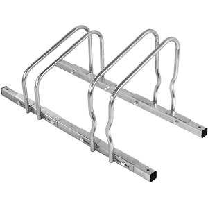 Moravia Fahrradständer Multi-Flex, Bodenmontage / freistehend, Einstellparker, Breite 77cm, für 2 Fahrräder