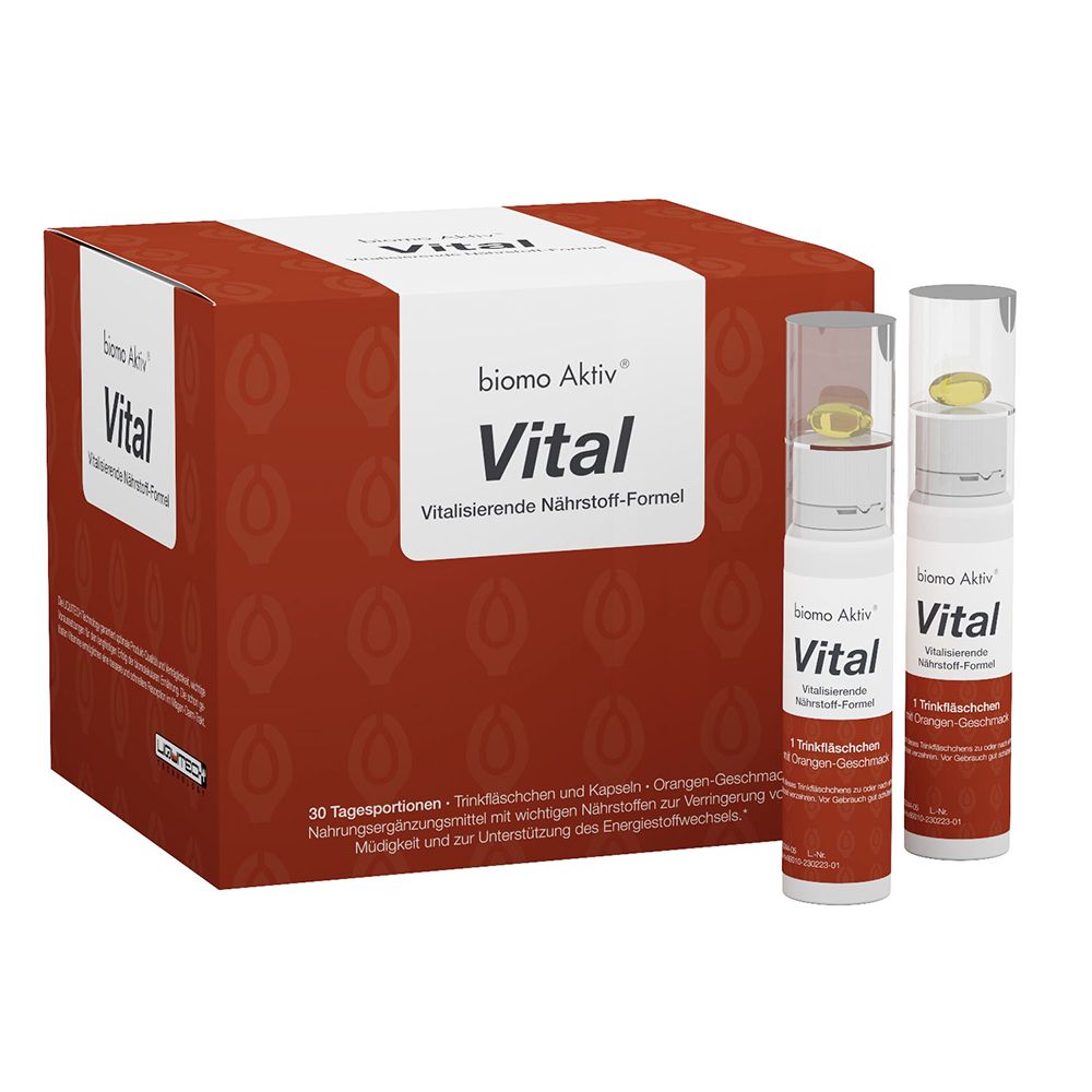 Biomo Aktiv Vital Trinkflaschen 30-Tagesportionen 30 St Kombipackung