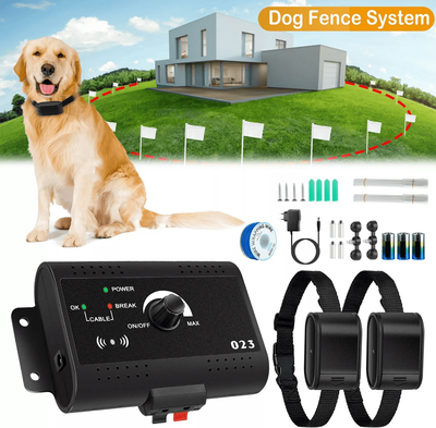 USA Free Shipping Shop Wireless Electric Dog Fence Pet Training Containment System With Shock & Tone Collar Wireless Electric Dog Fence Pet Training Containment System With Shock & Tone Collar