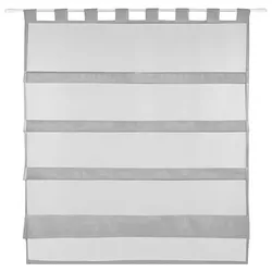Bestlivings Sky Gardine Raffoptik Schlaufe 90 x 110 cm grau