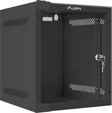 Lanberg Rack Wandschrank 10" 6U/280X310 Glastür schwarz