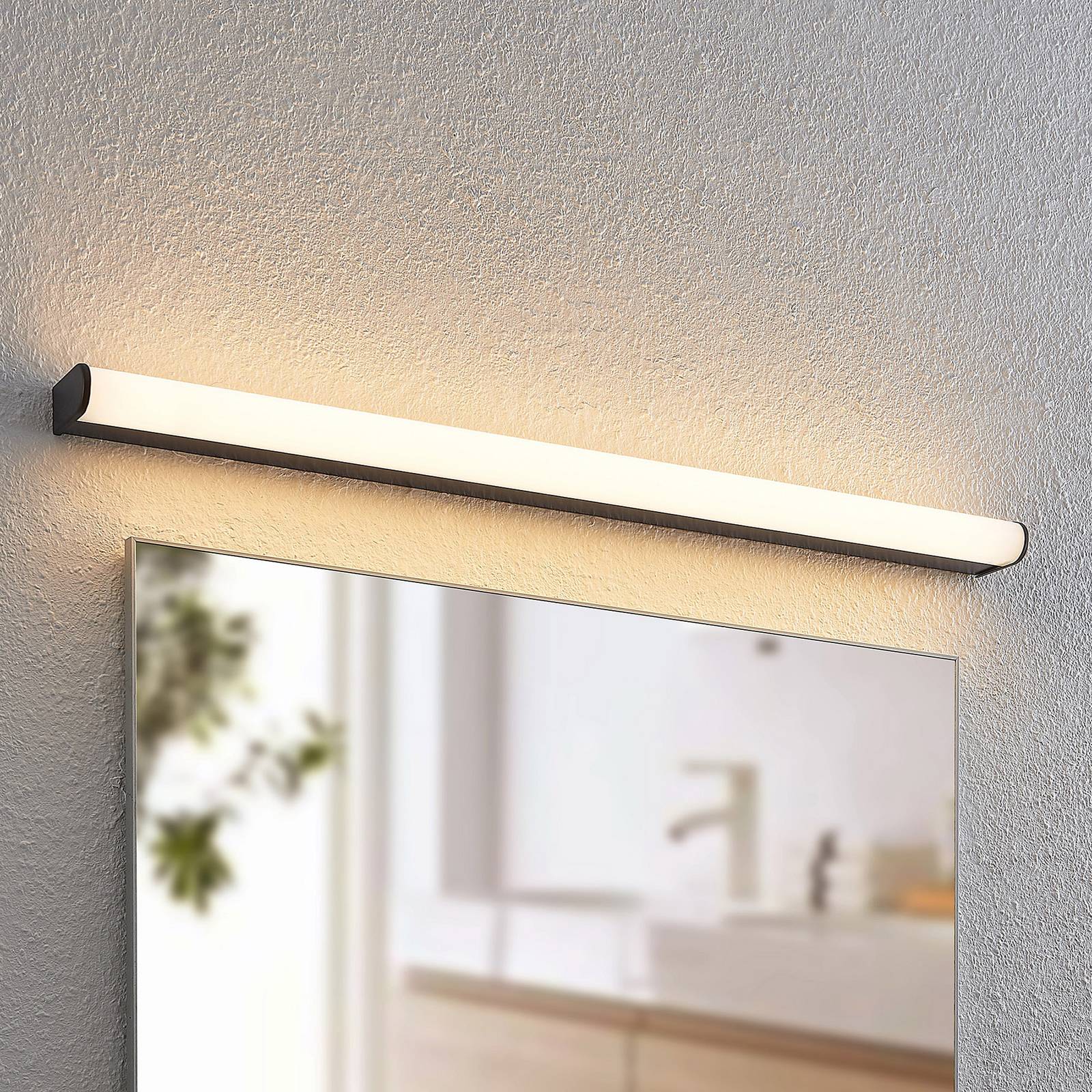 Wall Light Ulisan Lindby, Black, Bathroom, Aluminium, Modern, Wall Light