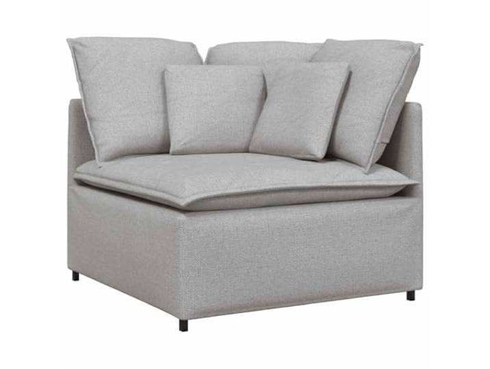 KTHLBRH Modulares Sofa, Wolkengrau, 300 cm Rahmen aus Metall, Bezug aus Polyester, 3 Abschnitte, 16 Kissen