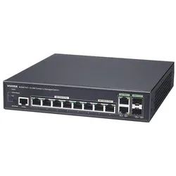 Vivotek AW-GEV-108A-130 Switch L2 man. 10-Port PoE (10 Ports), Netzwerk Switch, Schwarz