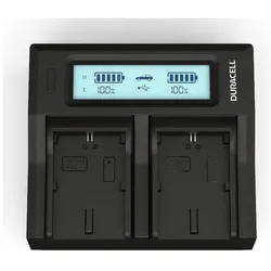 Duracell Dual Ladegerät für DR9943/LP-E6 (Kamera Akku Ladegerät), Kamera Stromversorgung, Schwarz