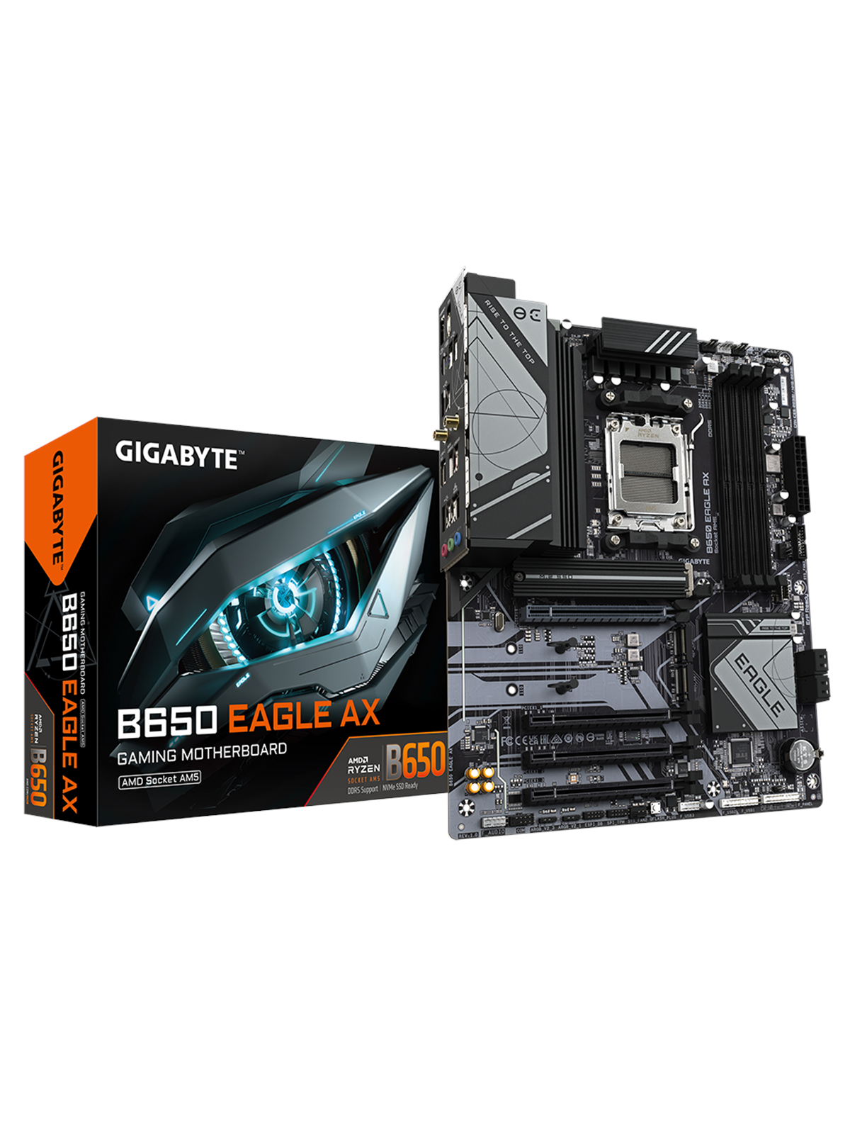 GIGABYTE B650 EAGLE AX Mainboard - AMD B650 - AMD AM5 - DDR5 RAM - ATX