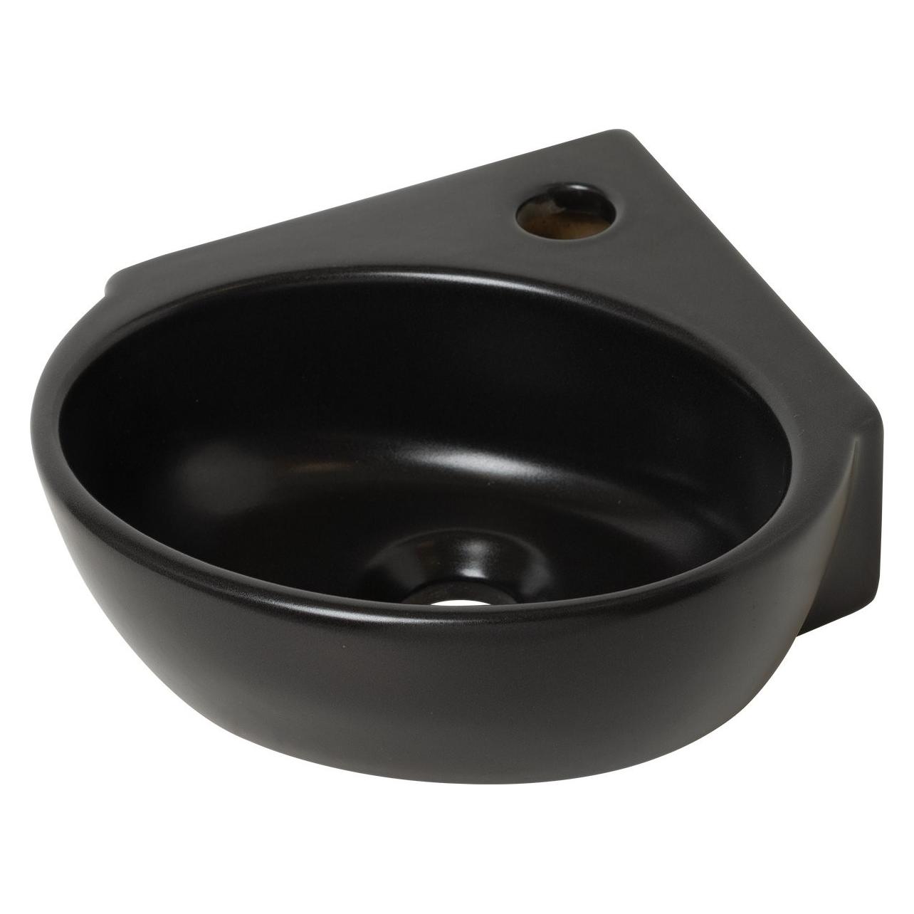Plieger Corner Hoekfontein 1 Taphole ohne Landung mattes Schwarz (271071) (315 mm, 295 mm) (0271071)