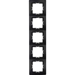 Kopp 308350001 HK05 - Abdeckrahmen 5-fach, Farbe: schwarz matt