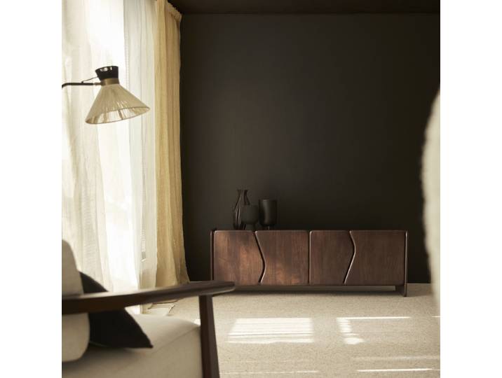 TV-Schrank aus massivem Mangoholz, 160 cm Noé - Dunkelbraun - Mango