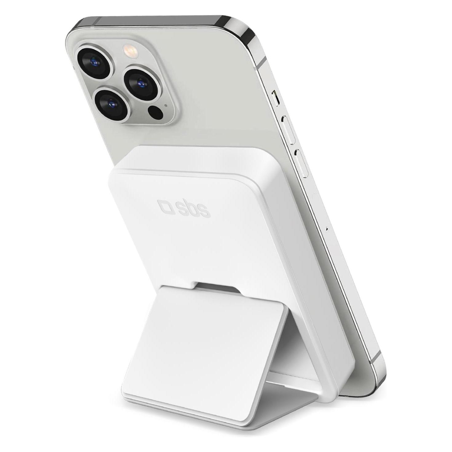 SBS Powerbank Stand 5.000mAh USB-C/MagSafe 10W weiá (5000 mAh, 10 W, 18.50 Wh) (TEBB5000MAGSTANDW)