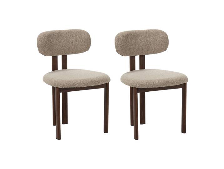 Livetastic Stuhl-Set Miyo Walnuss, Sand, Metall, 50x80x52 cm, Esszimmer, Stühle, Esszimmerstühle, Esszimmerstühle-Set