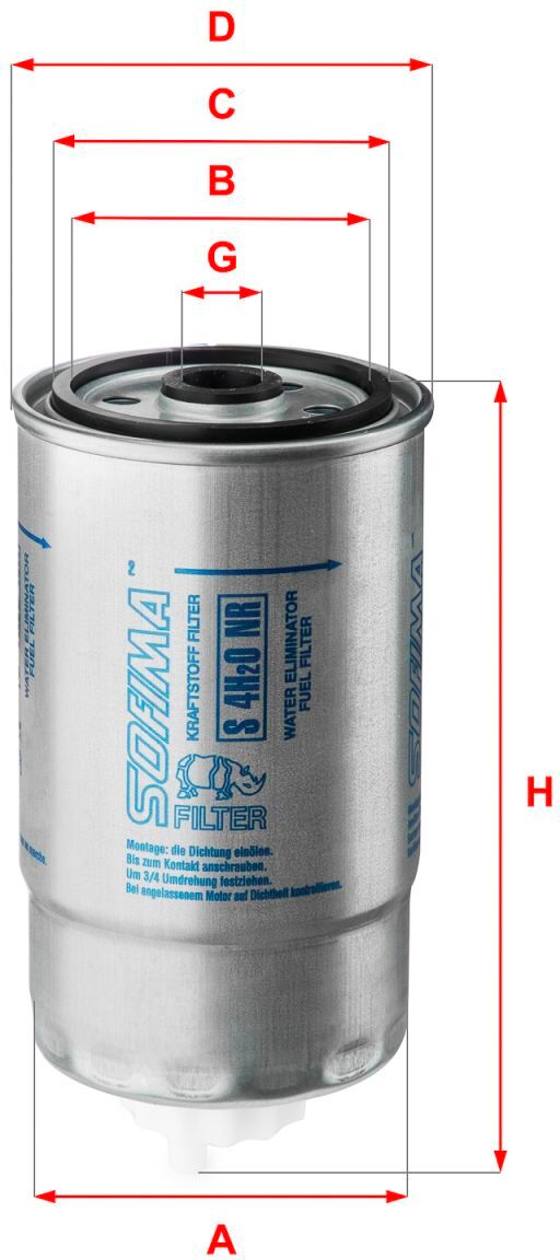 Sofima Filtro carburante S 4H2O NR