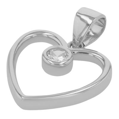 Kettenanhänger ADELIA´S "Anhänger – Herz Herzanhänger aus 925 Silber", silber, Schmuckanhänger, Damen, Silber 925 (Sterlingsilber), Kettenanhänger, Ideal als Geschenk – dezent und elegant
