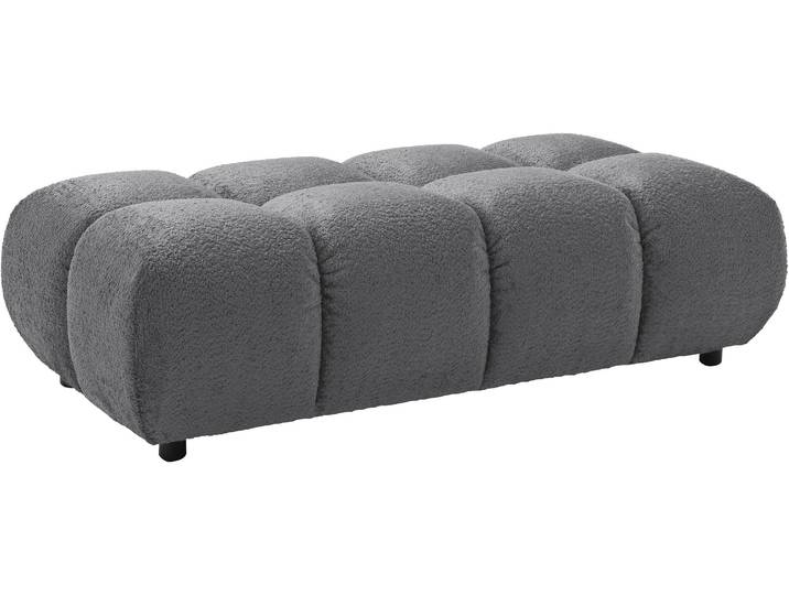 Polsterhocker HOME AFFAIRE Cozy Bubble, mit eleganter Steppung, weich gepolstert, 143x73 cm , grau, B:143cm H:41cm T:73cm, 100% Polyester, Hocker, Polsterhocker, passend zum Sofa und dem drehbaren Sessel der Graceland-Serie